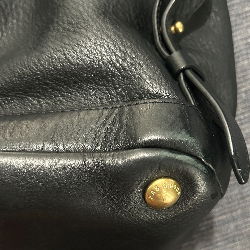 EUC!!! Rag & Bone Pilot Black Leather Backpack Purse - Picture 10 of 16